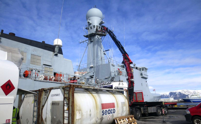 Servicing of the Danish coast guard ship Triton